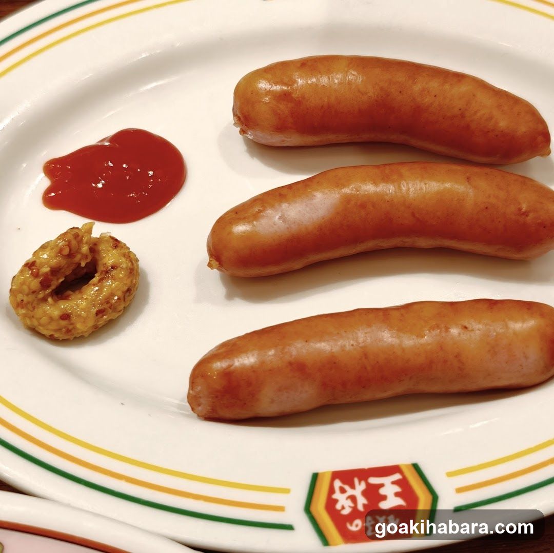 Sausages with Ketchup and Mustard
