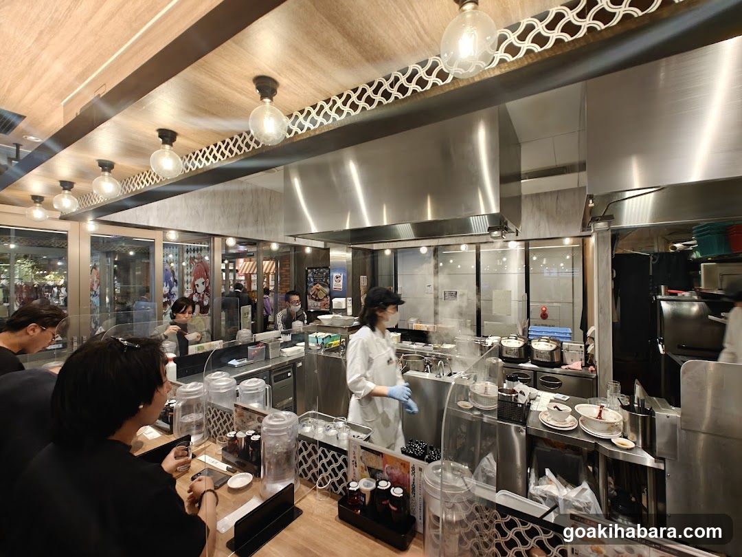 Restaurant Interior with Open Kitchen