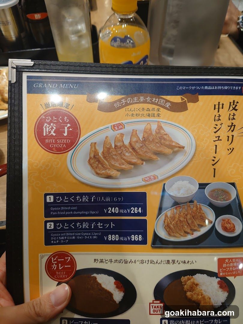 Grand Menu - Bite Sized Gyoza and Beef Curry