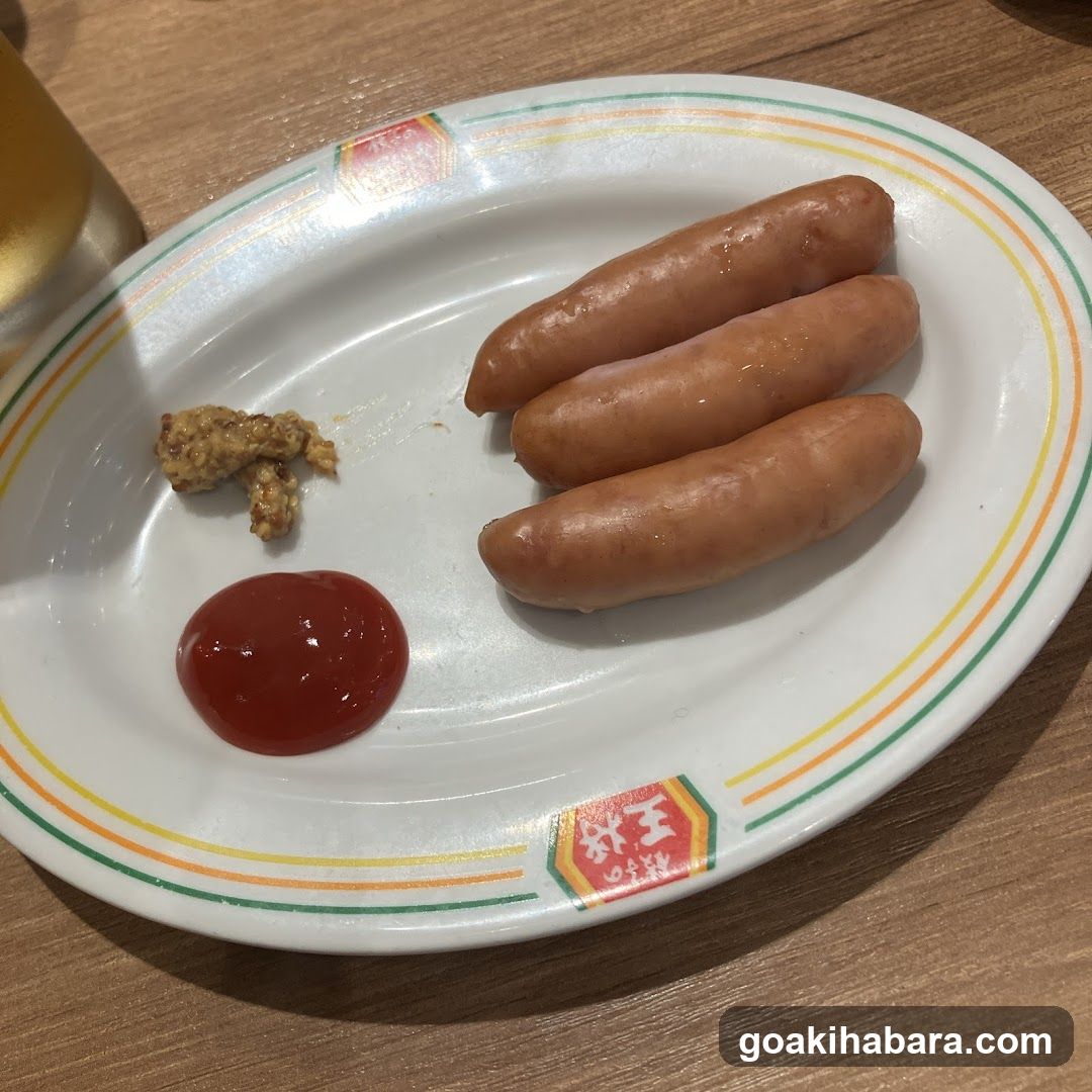 Sausage Plate with Condiments