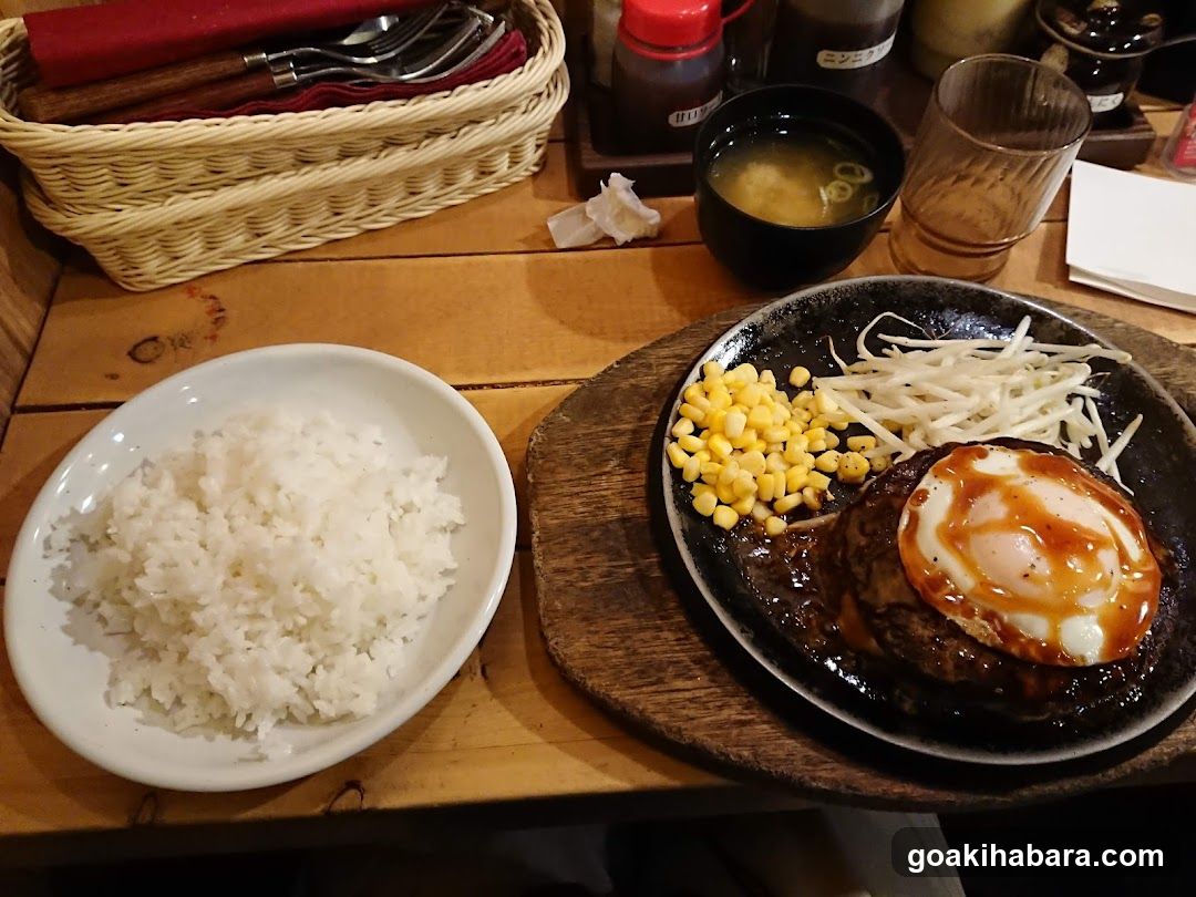 Dinner Table with Steak Rice Bowl