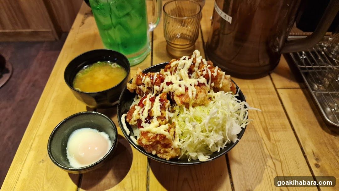 Korean Fried Chicken Bowl with Side Dishes