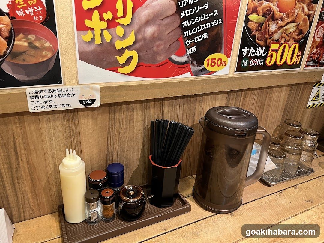 Restaurant Table Setting with Menu Board