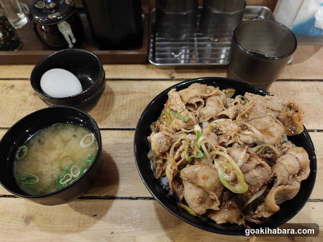 Japanese Meal on Wooden Table