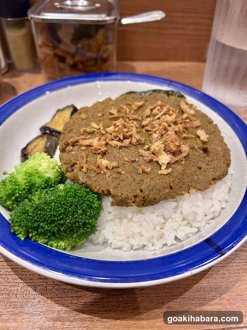 Curry Rice Bowl with Broccoli and Eggplant