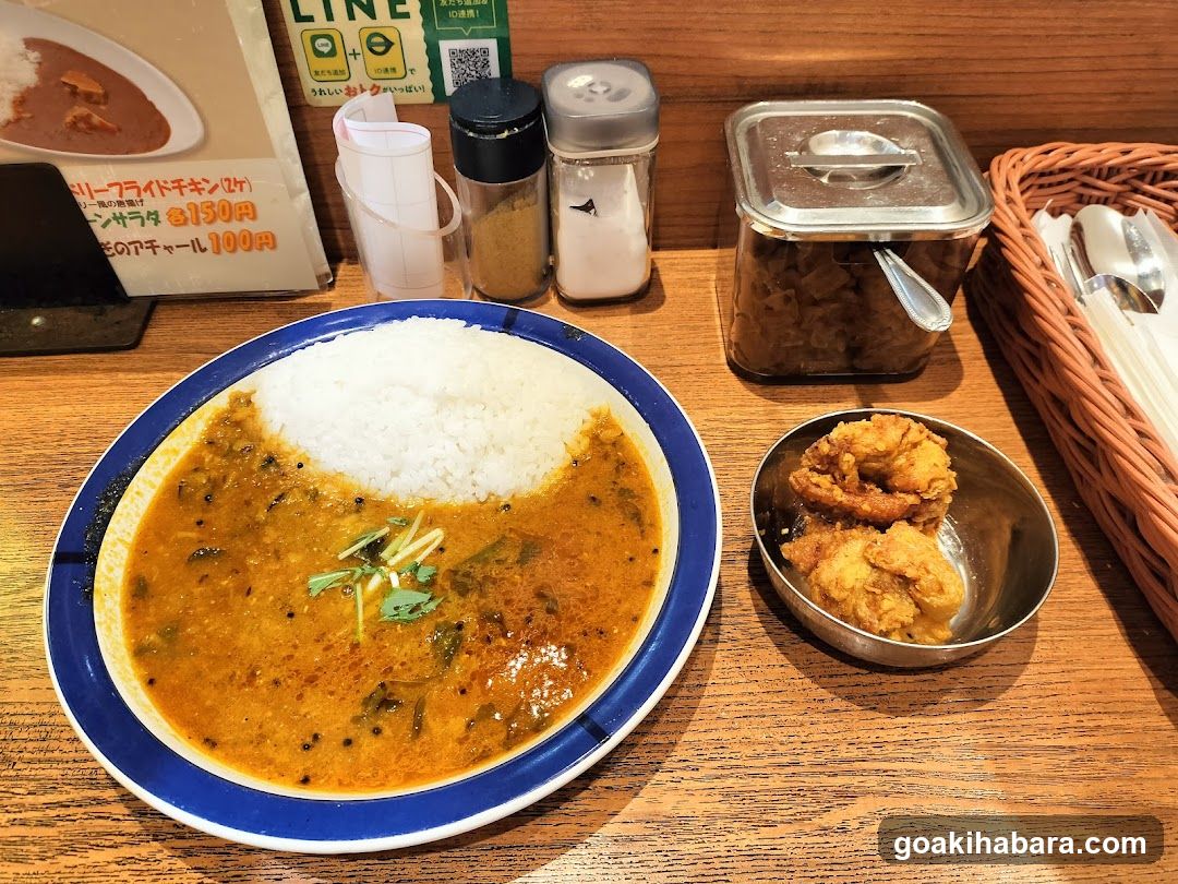 Curry Rice and Fried Chicken Meal