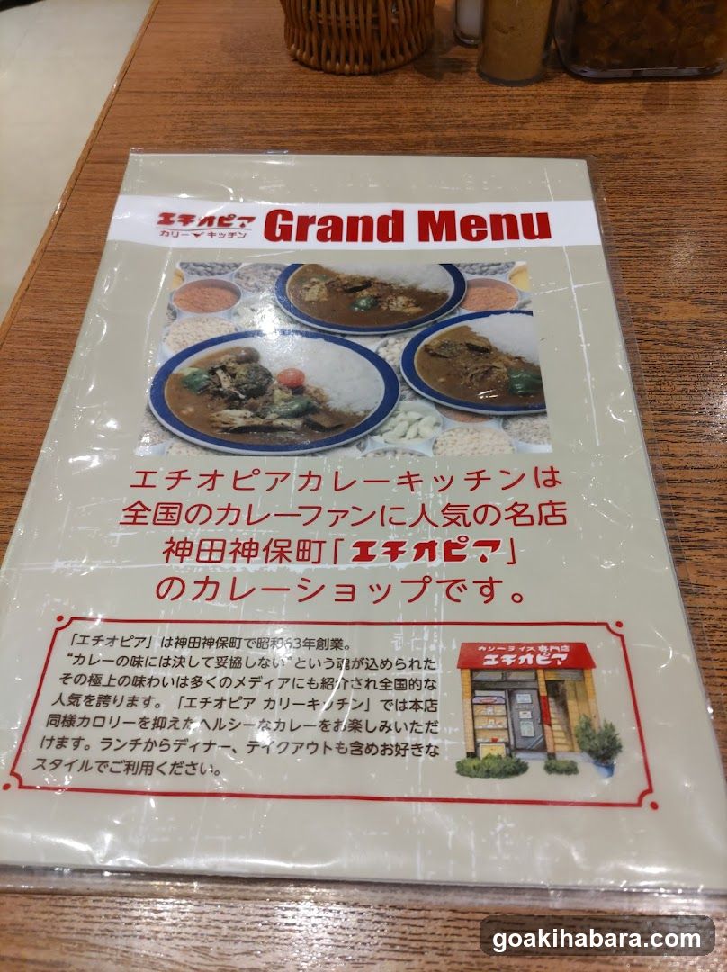 Ethiopian Curry Kitchen Grand Menu