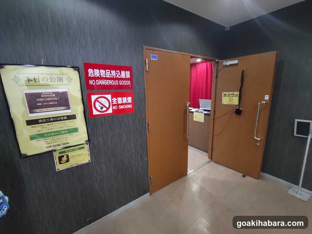 Entrance Hallway with Signs and Door