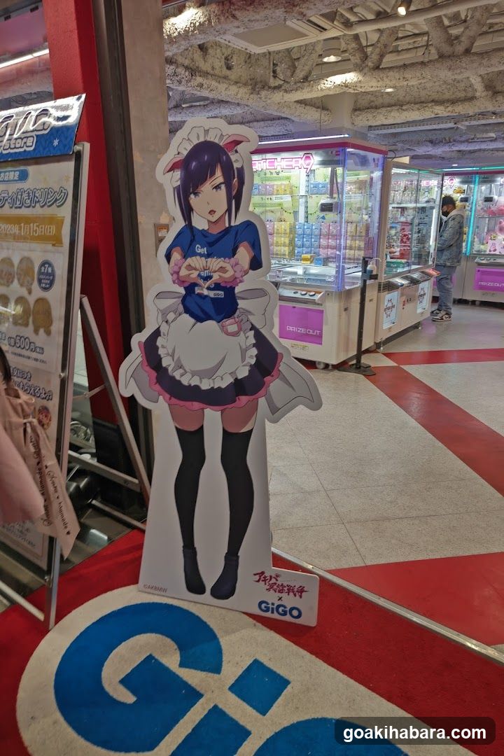 Anime Character Cutout in Arcade Mall