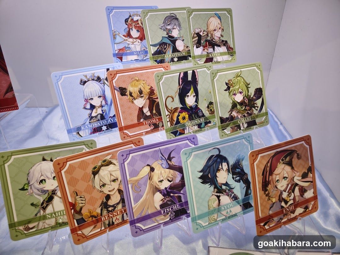 Genshin Impact Character Trading Cards Display
