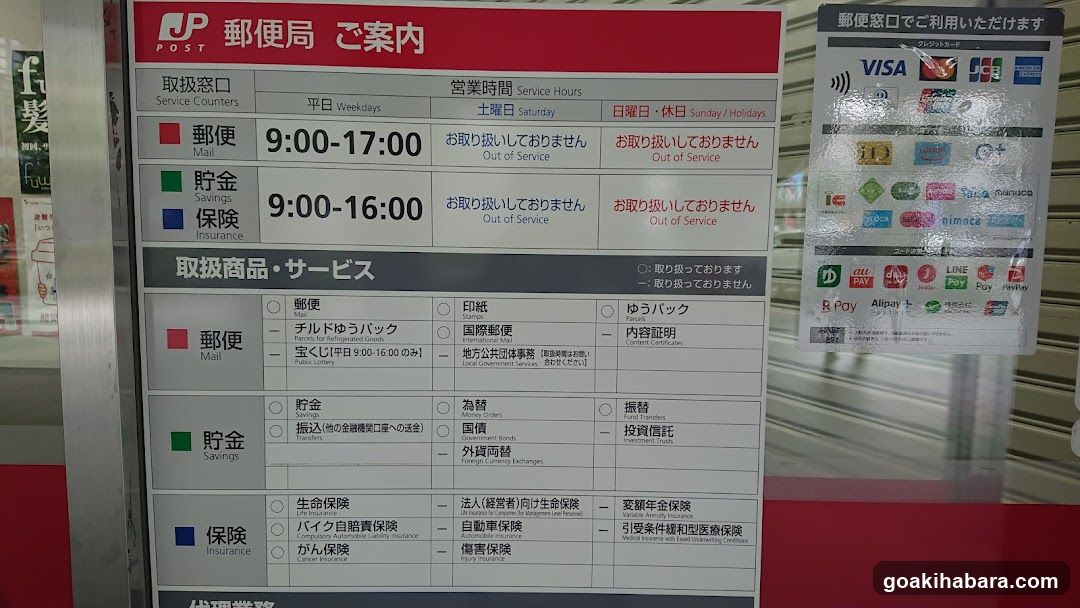 Japan Post Service Counter Signage