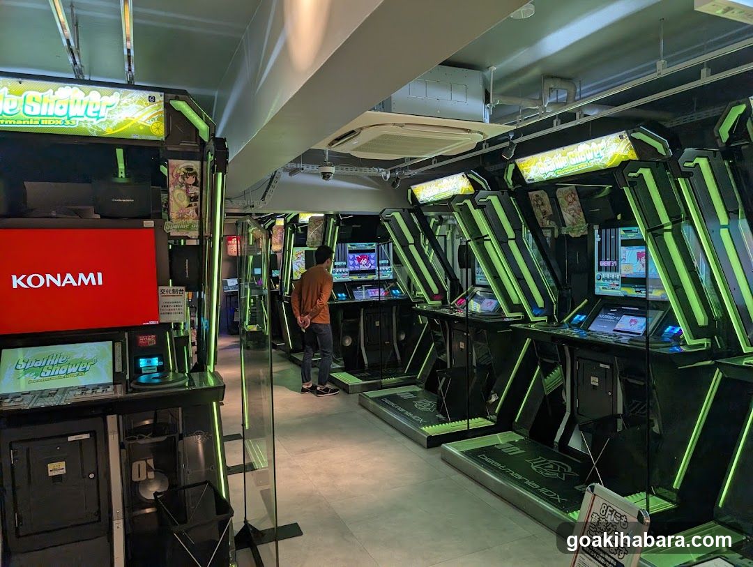 Arcade Interior with Konami Machines