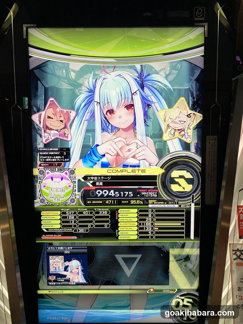 Arcade Game Screen - Complete Result