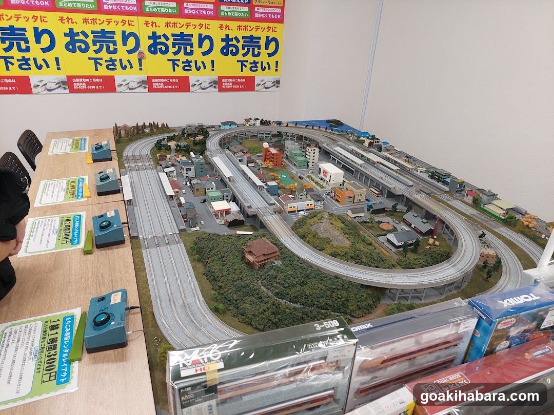 Model Train Display with Signage