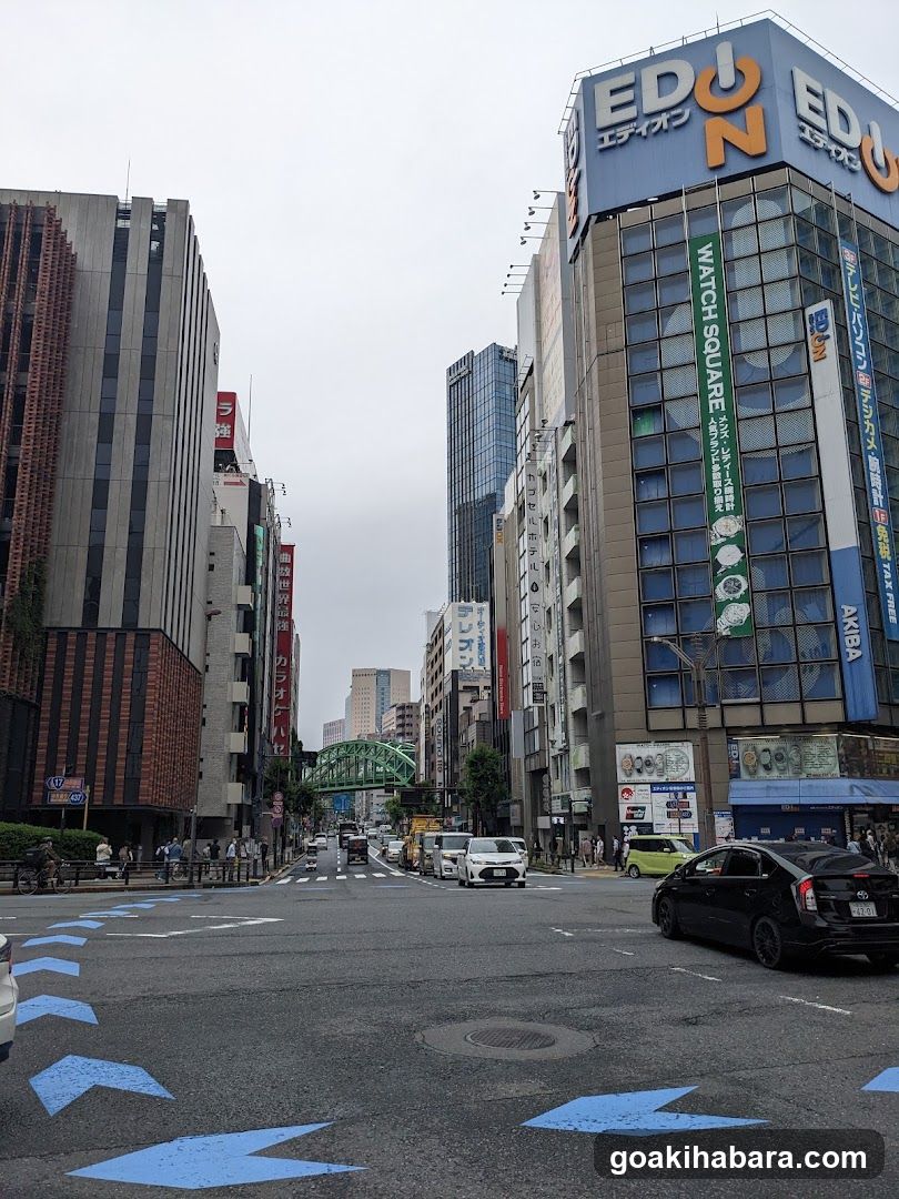 Urban Street Scene with Shops and Buildings