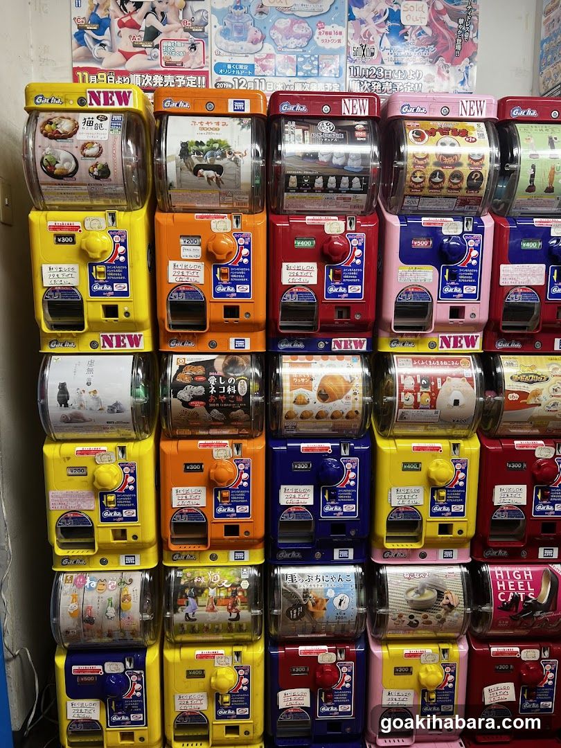 Gashapon Machines Display