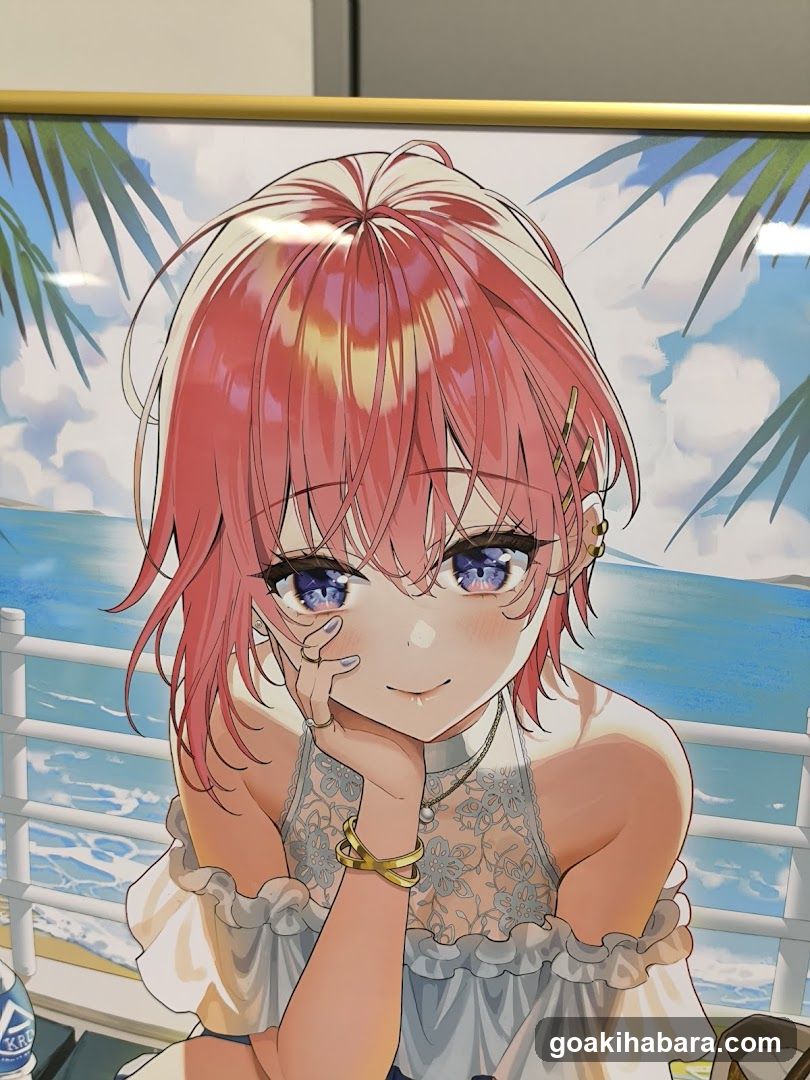 Anime-style character portrait on framed poster