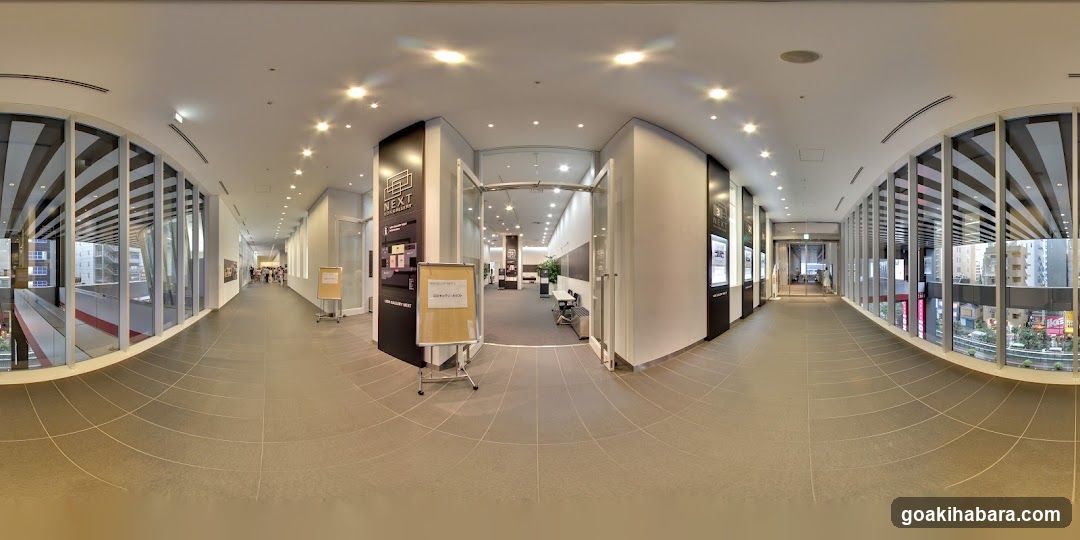 Modern Interior Hallway with Display Boards
