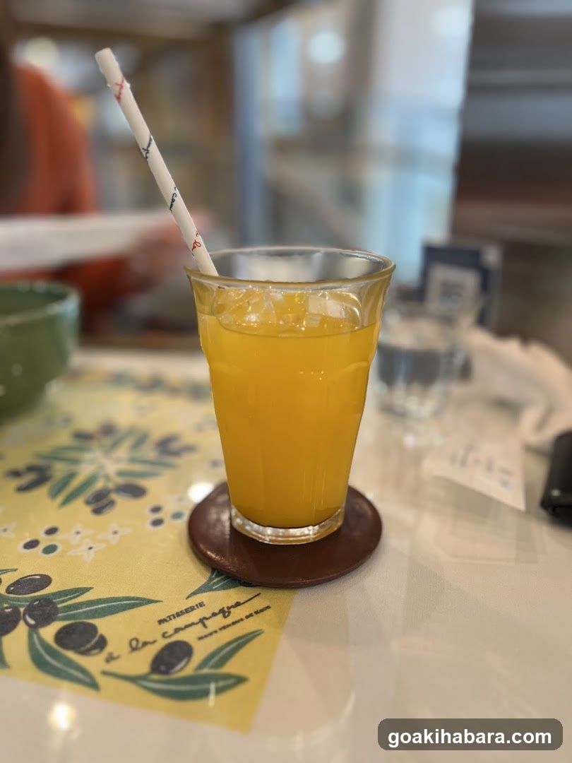 Orange Juice with Straw