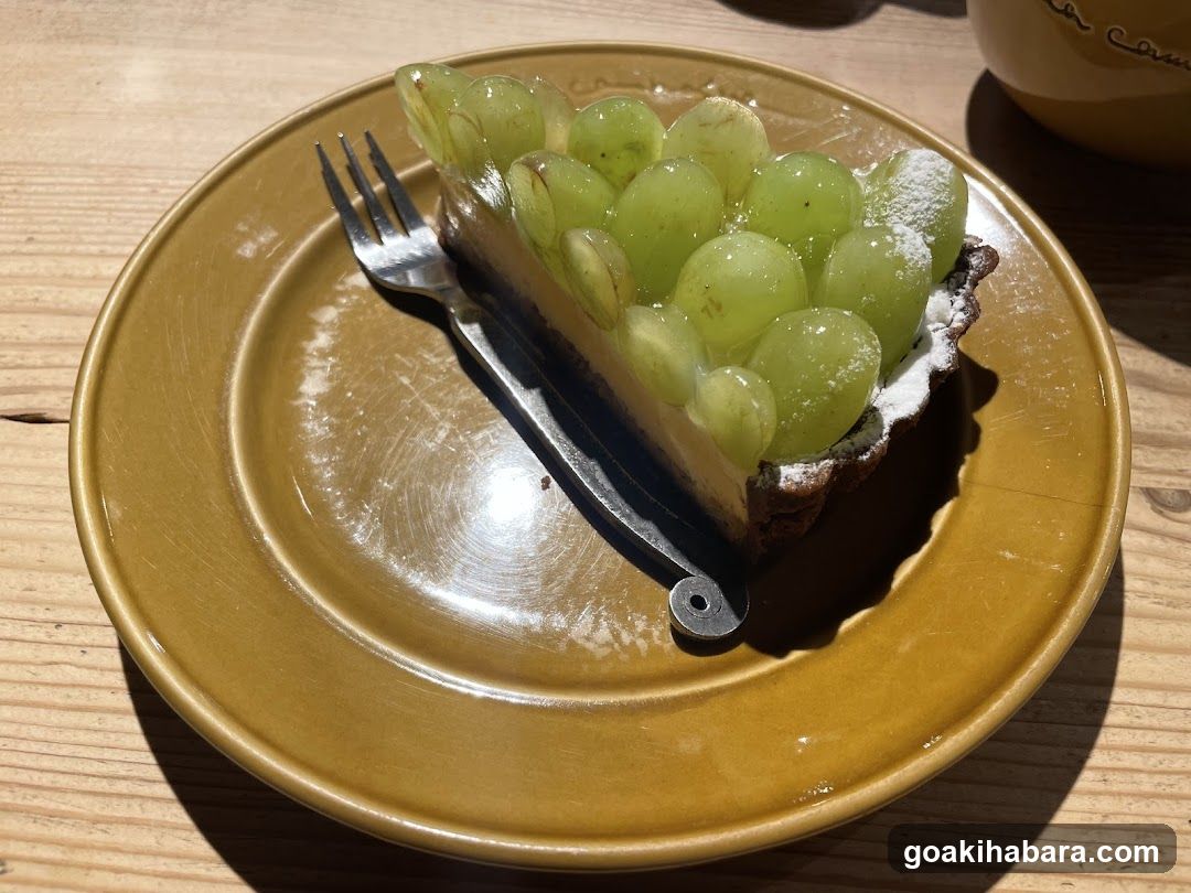Grape Tart on Yellow Plate