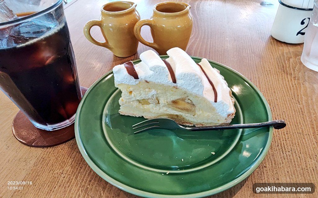Slice of Cake with Dessert and Coffee
