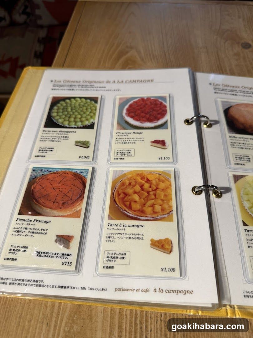 A La Campagne Menu