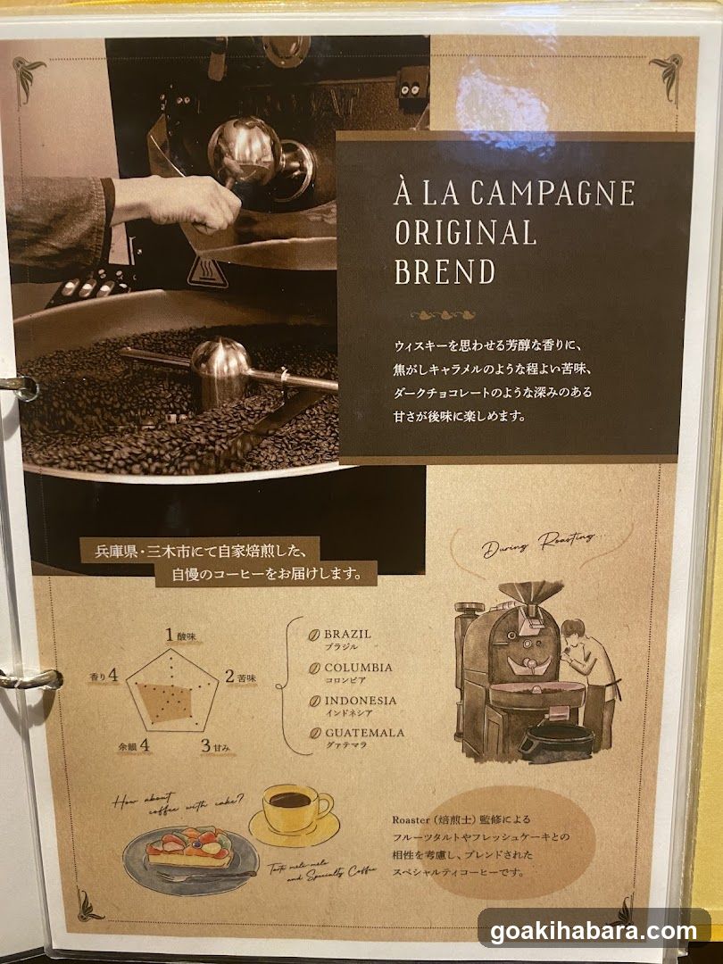 À LA CAMPAGNE ORIGINAL BREND Coffee Brochure