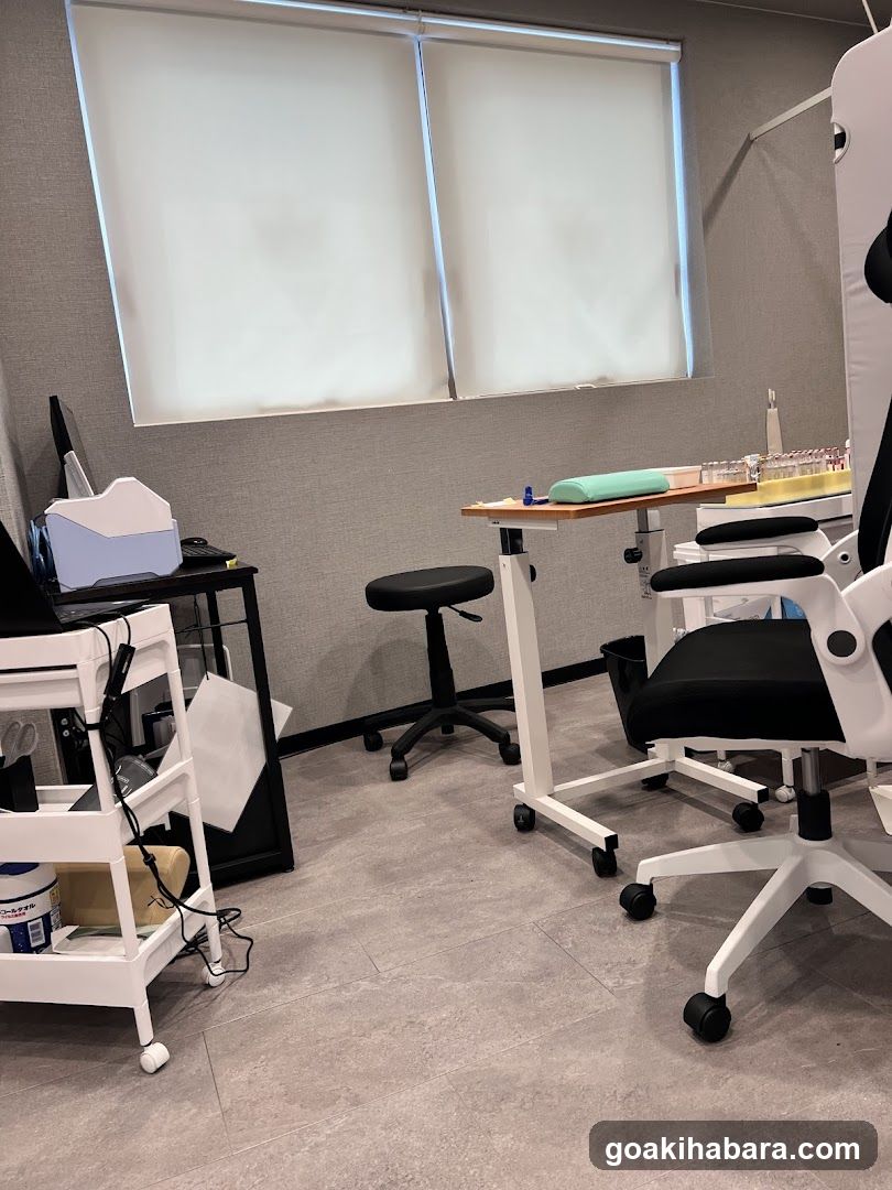 Office Interior with Workstation and Equipment