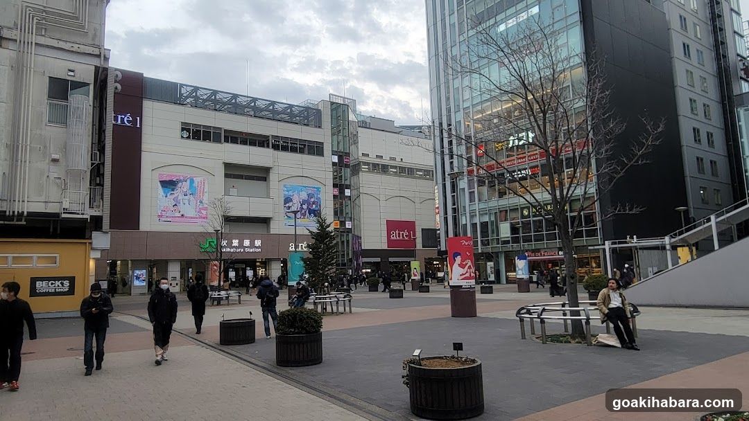 Urban Street Scene with Shopping Area