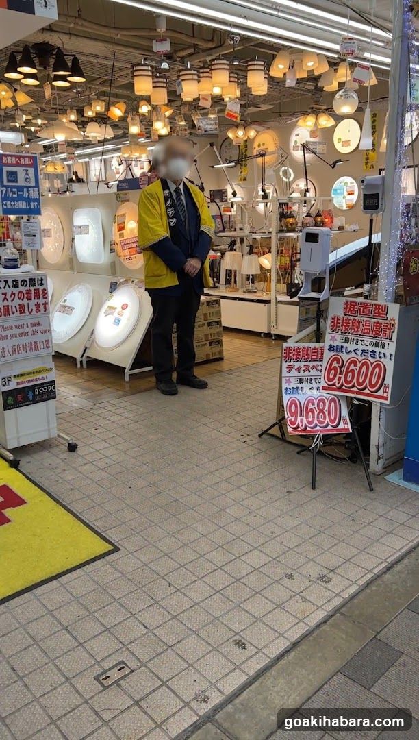 Lighting Store Interior with Staff and Signage