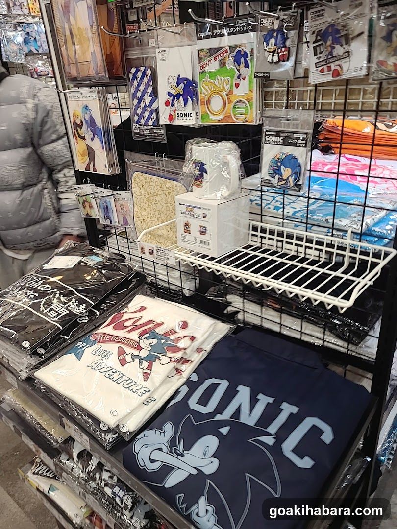Sonic the Hedgehog Merchandise Display