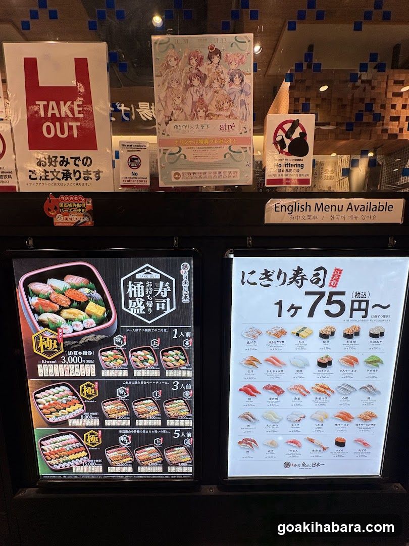 Sushi Restaurant Display