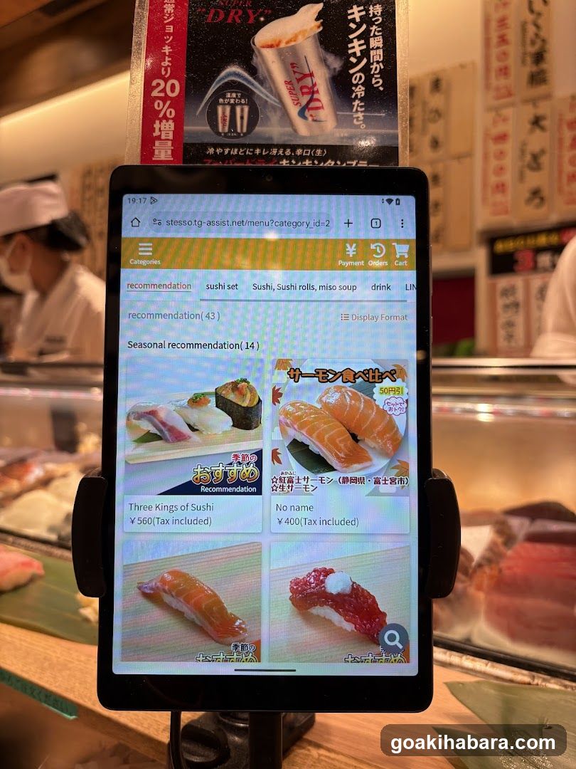 Sushi Restaurant Interior Display