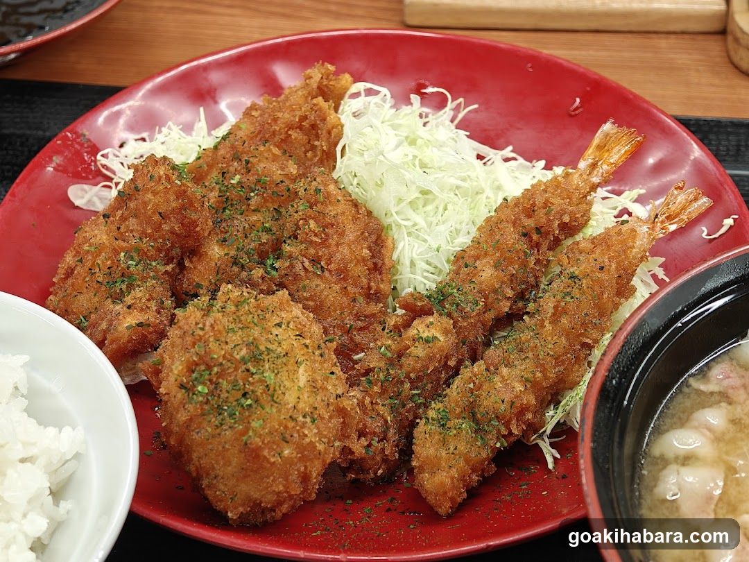 Fried Shrimp and Chicken with Rice
