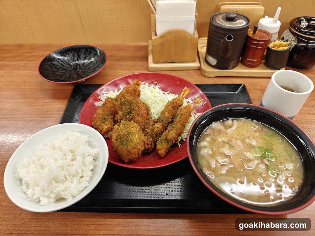 Japanese Meal with Tempura and Soup