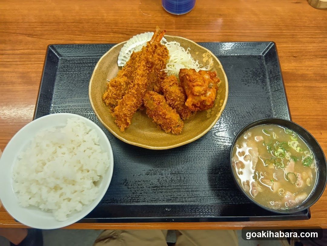 Japanese Meal with Tempura and Soup