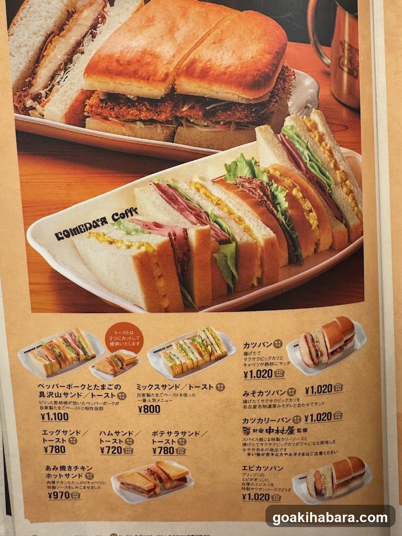 Sandwich Menu Display