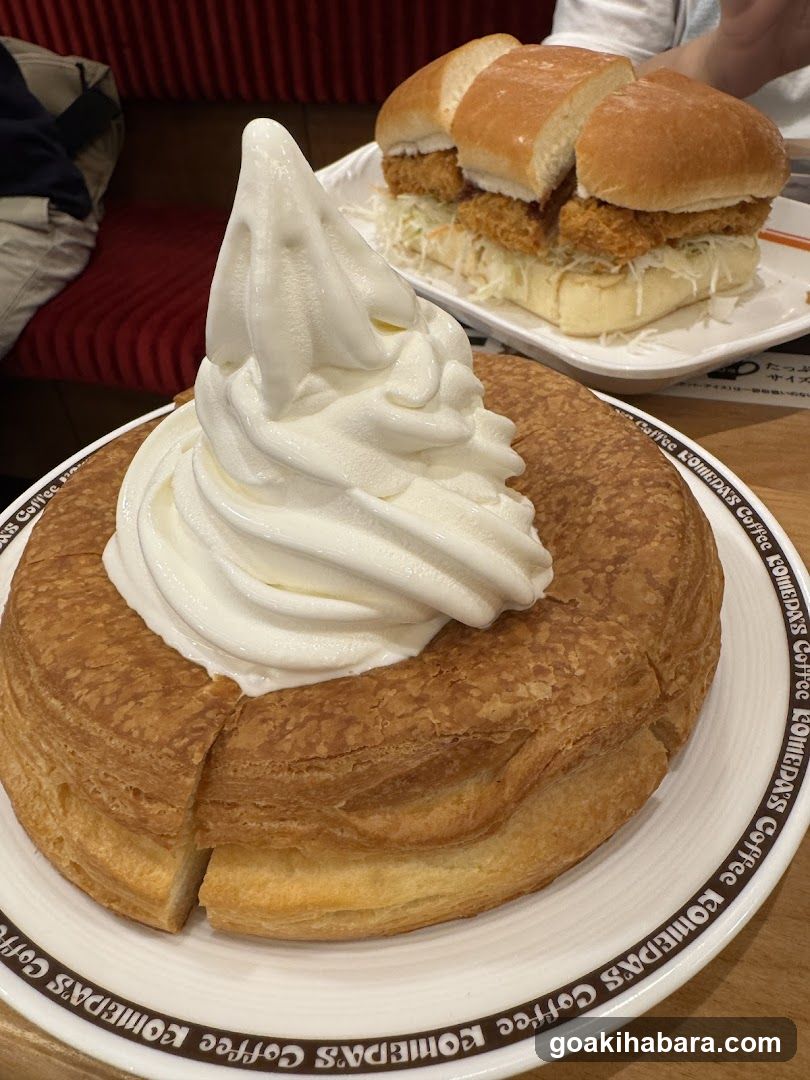 Food items in a cafe setting