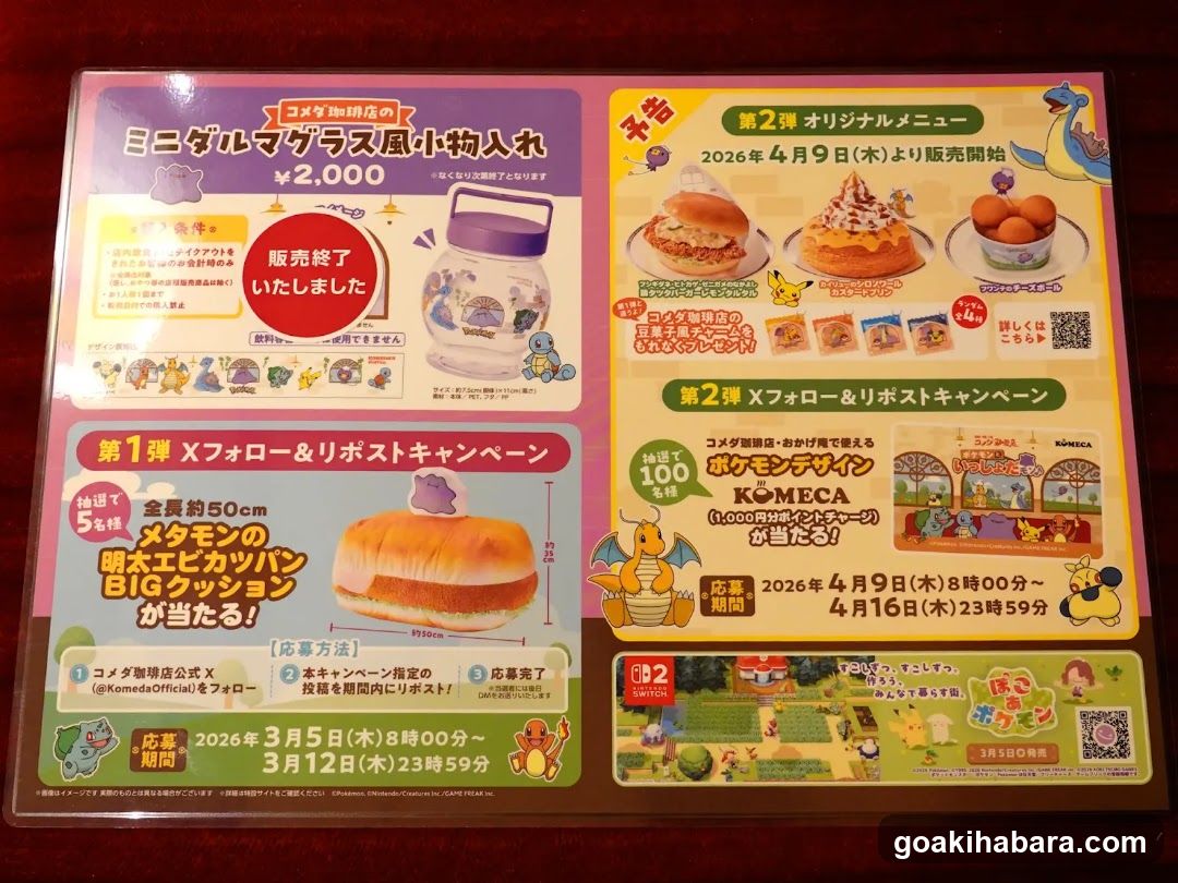 Pokemon-themed promotional flyer
