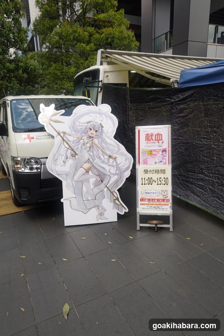 Anime Character Cutout and Donation Sign