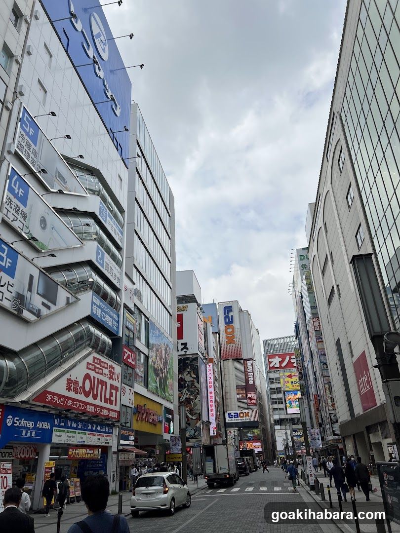 Urban Street Scene with Shops and Buildings
