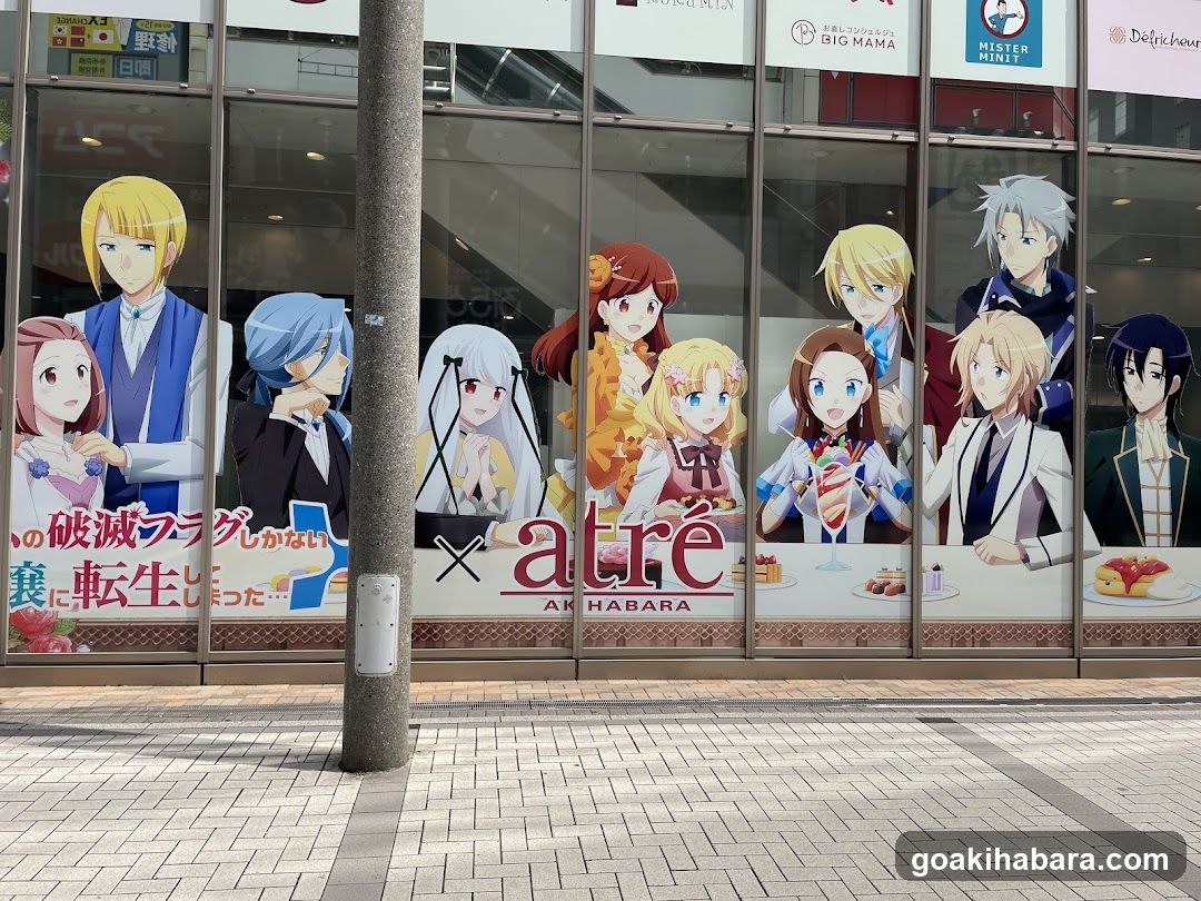 Anime Store Exterior with Character Posters