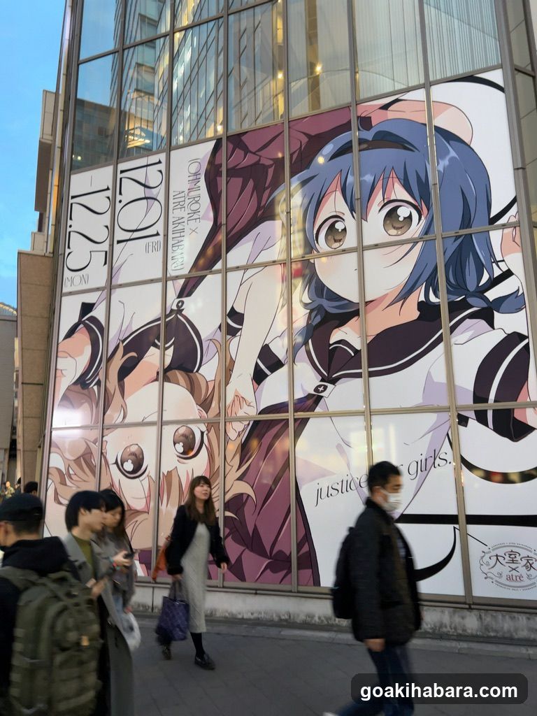 Anime Poster on Building Facade