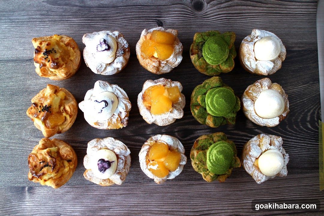 Assorted Pastries on Wooden Surface