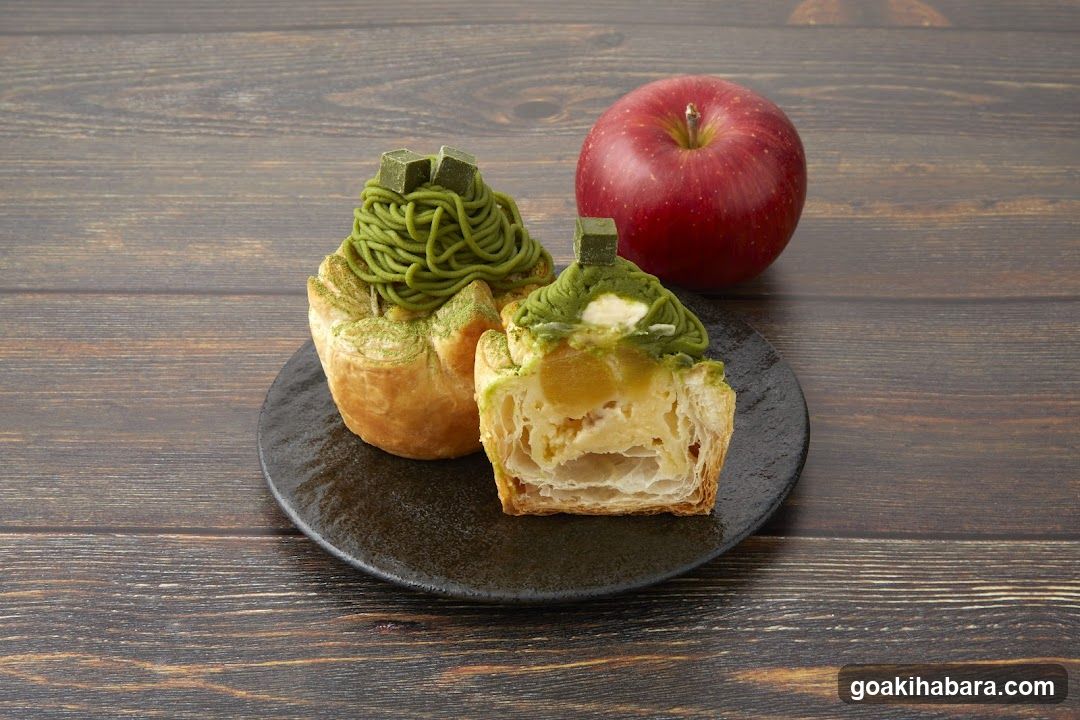 Matcha and Apple Pastries