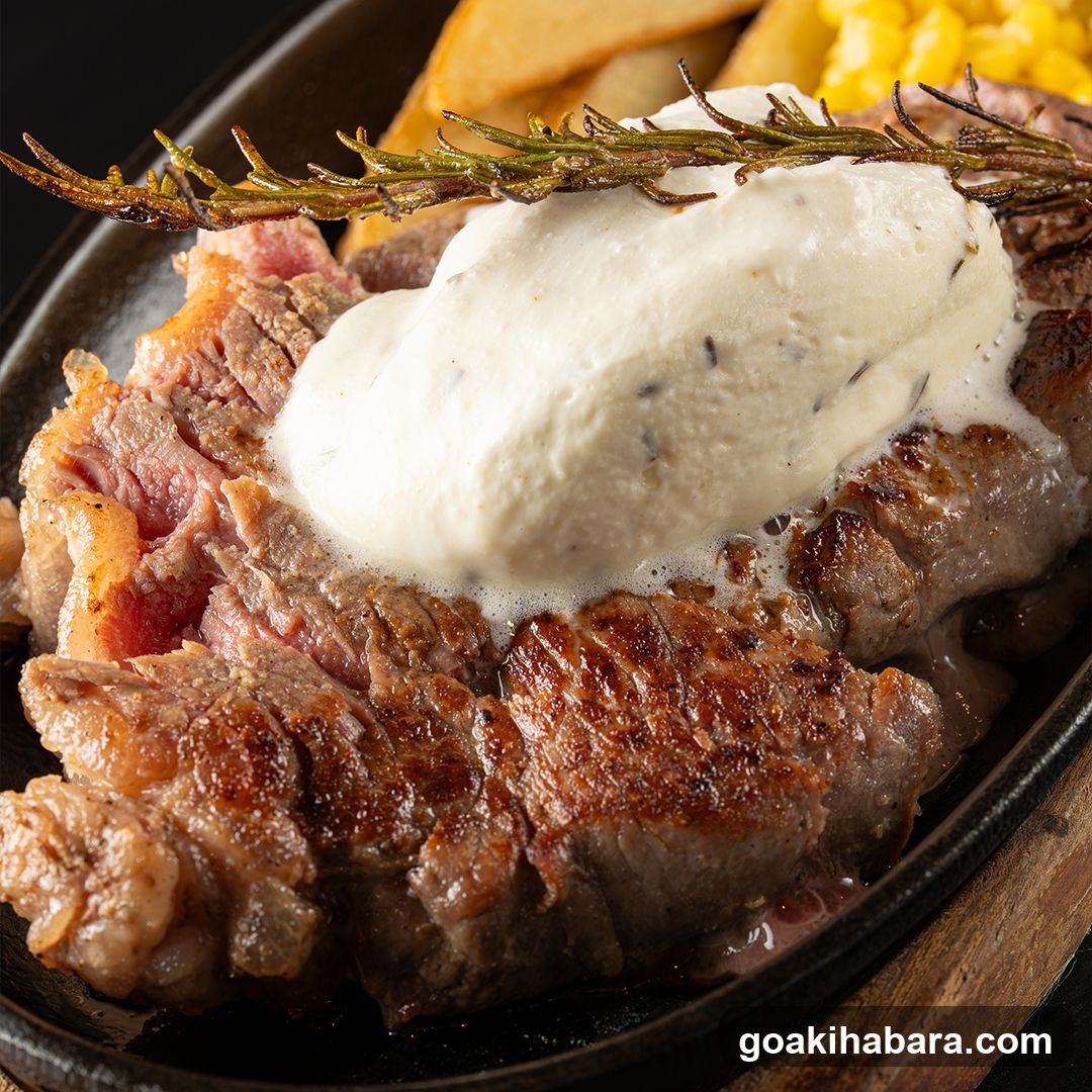 Steak with Cream Sauce and Rosemary