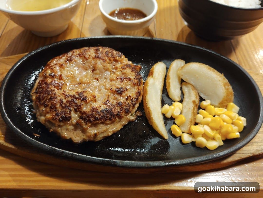 Sizzling Meat Patty with Sides