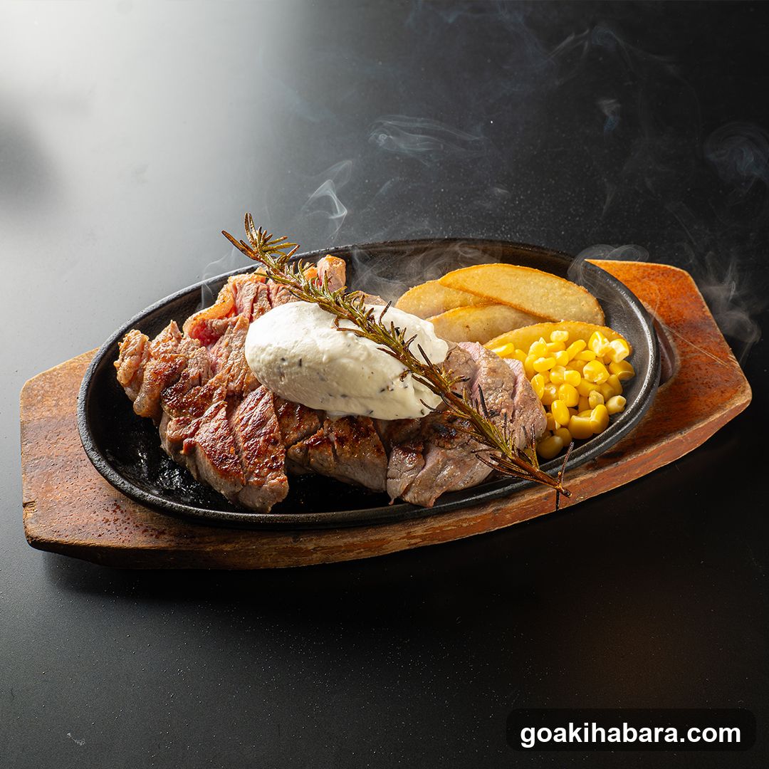 Sizzling Steak with Corn and Potatoes