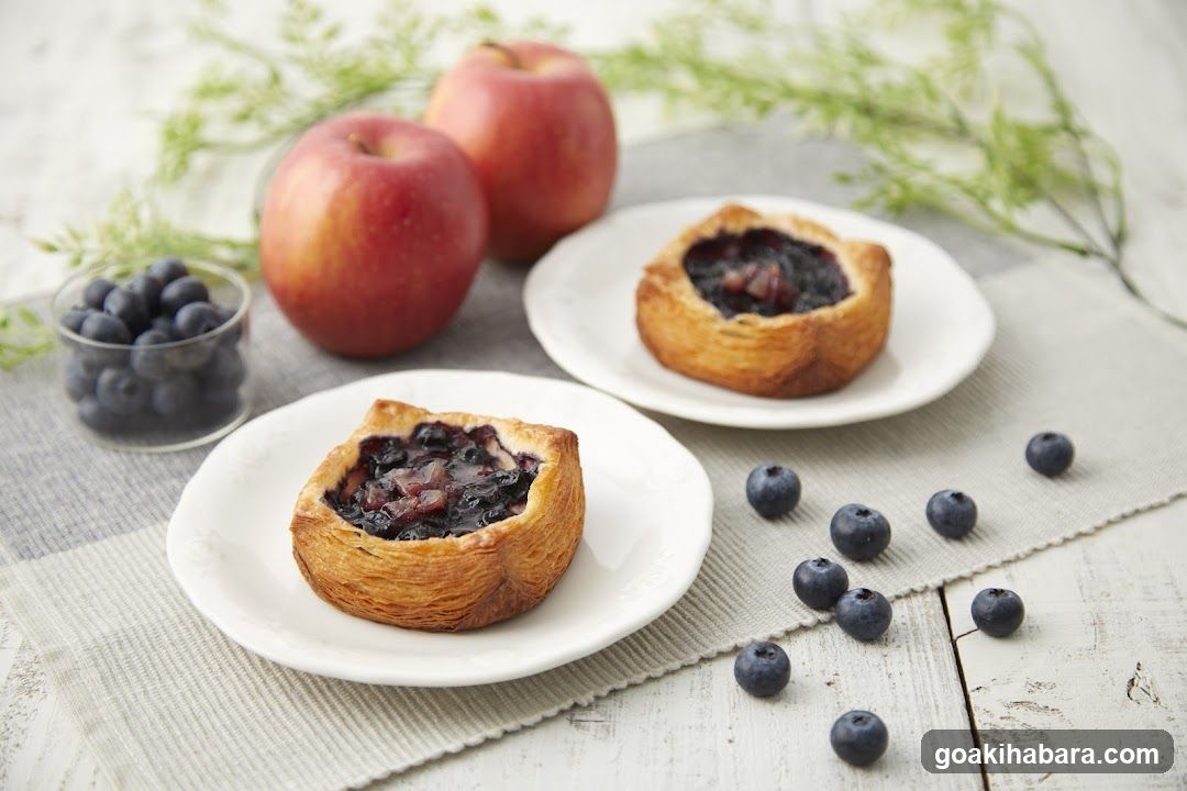 Blueberry and Apple Tarts with Fresh Fruit