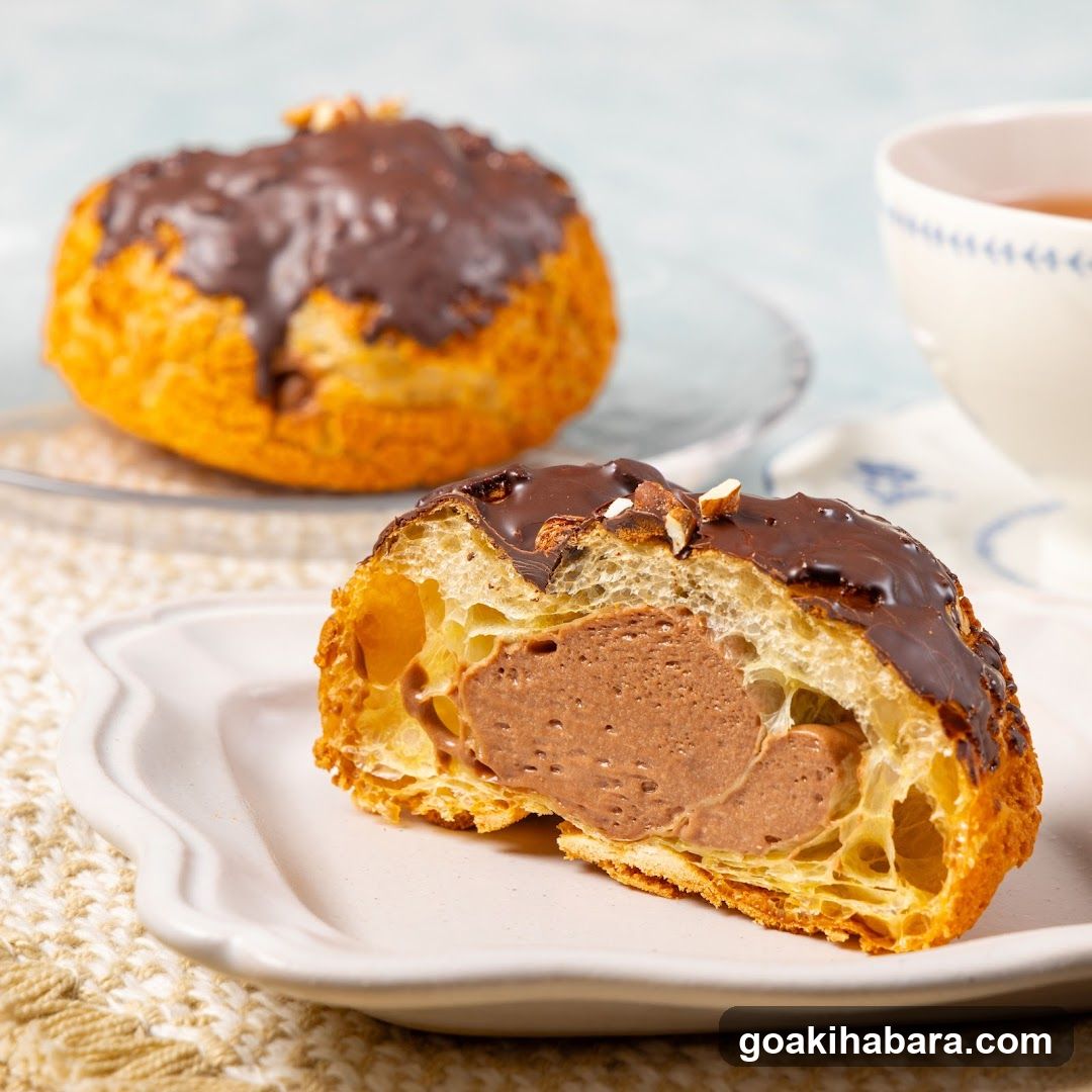 Chocolate Eclair with Hazelnut Filling